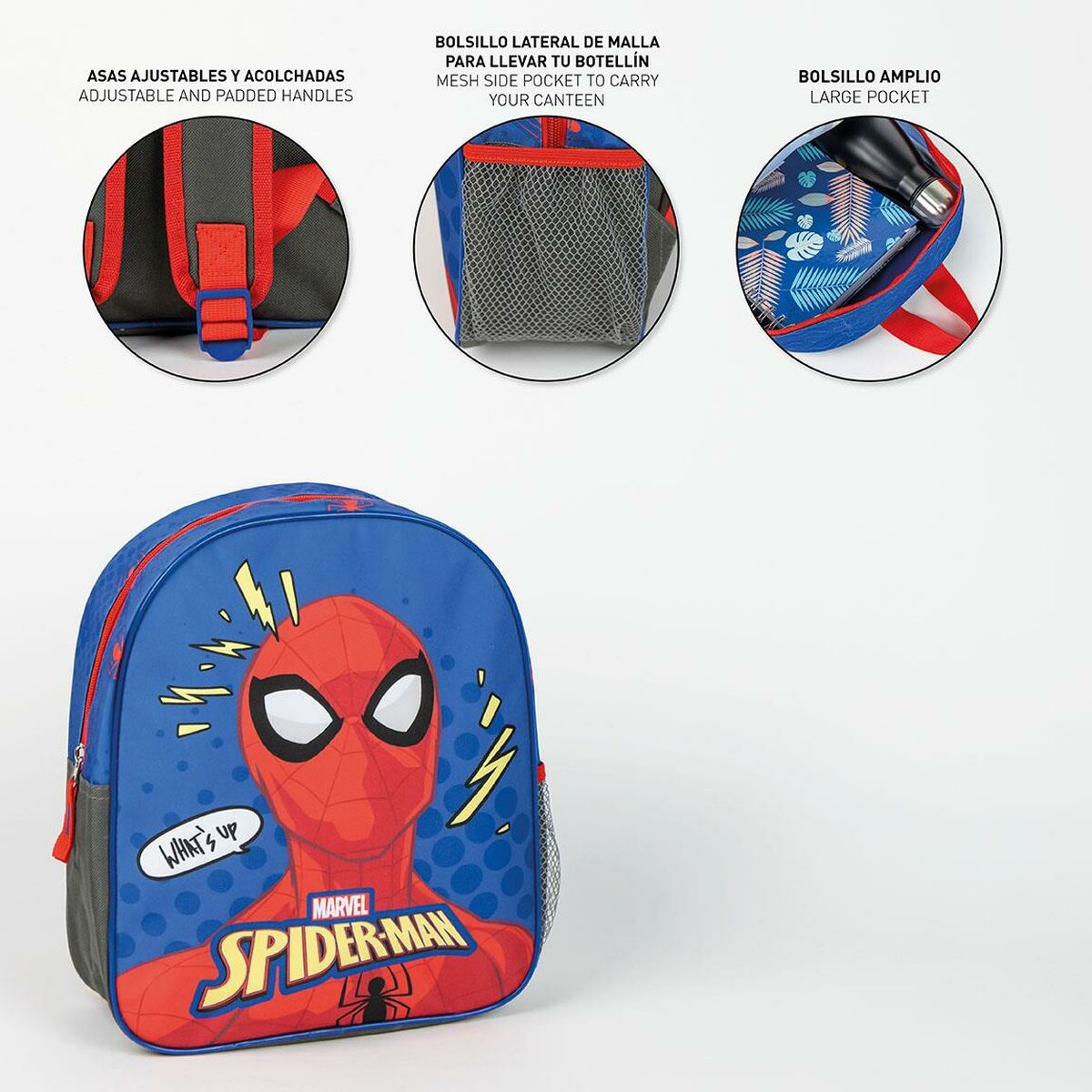 Školní batoh Spider-Man Modrý 8 x 30 x 25 cm